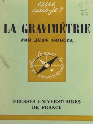 cover image of La gravimétrie